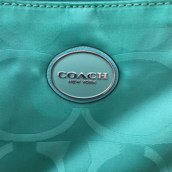 Turquoise Crossbody Coach Purse - Picture 3 of 6